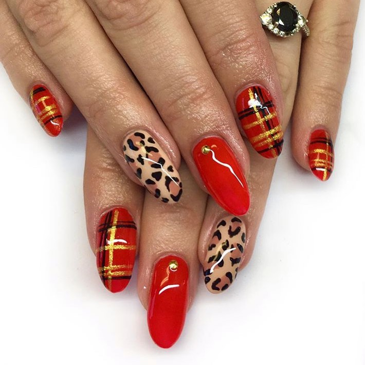 new year nail designs 2021 red