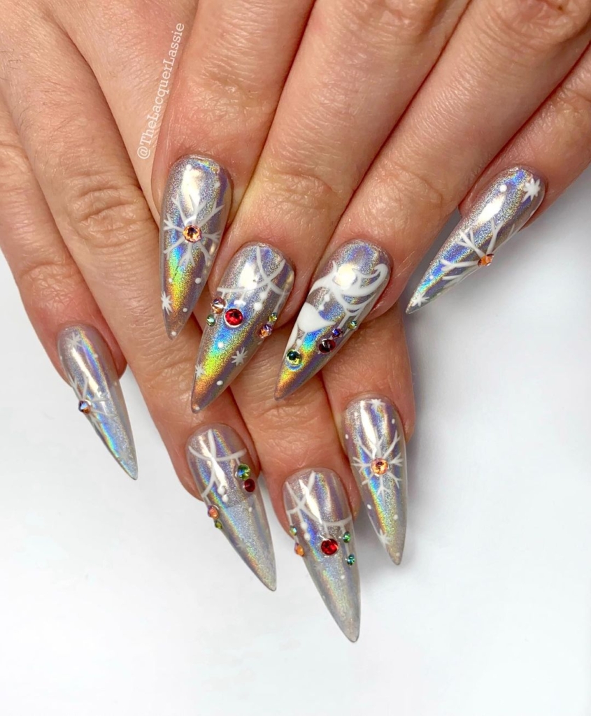 new year nail designs 2021 sparkling